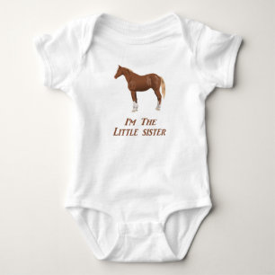 Body Para Bebé Soy la ropa de caballo de hermanita
