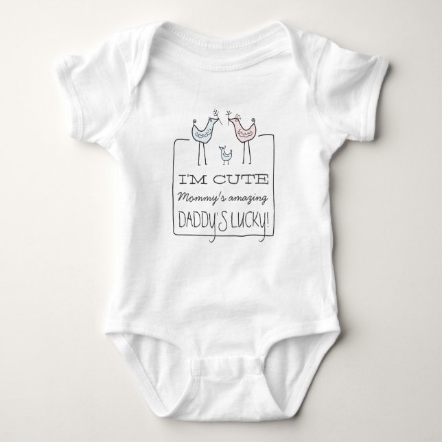 Body Para Bebé Soy lindo, la graciosa camiseta de bebé de papá (Anverso)