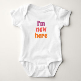 Body Para Bebé Soy nuevo aquí, Bodysuit para bebé