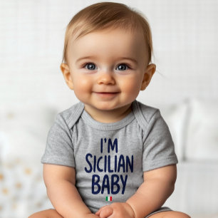 Body Para Bebé "Soy Siciliano Bebé" Orgulloso de Sicilia Divertid