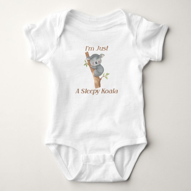 Body Para Bebé Soy sólo un elegante diseño de bebé Koala Cute (Anverso)