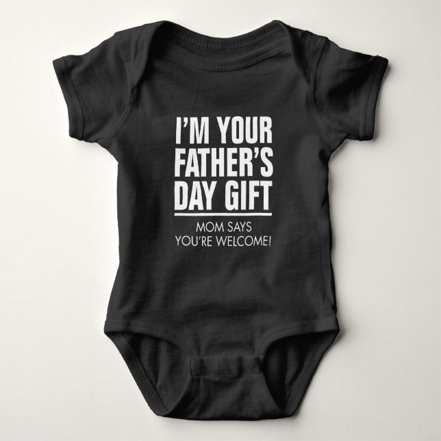Body Para Bebé Soy su regalo del día de padre (Anverso)