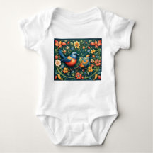 Soy un niño noruego Rosemaling Infant Bodysuit