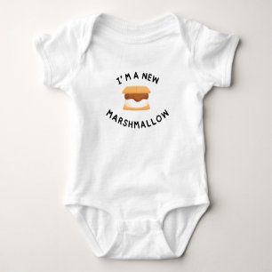 Body Para Bebé Soy un nuevo bebé marshmallow Cute S'mores