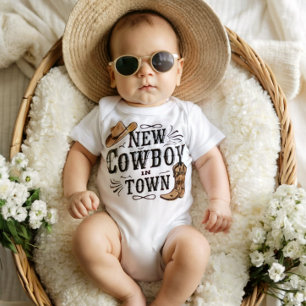 Body Para Bebé Soy un nuevo vaquero en la ciudad