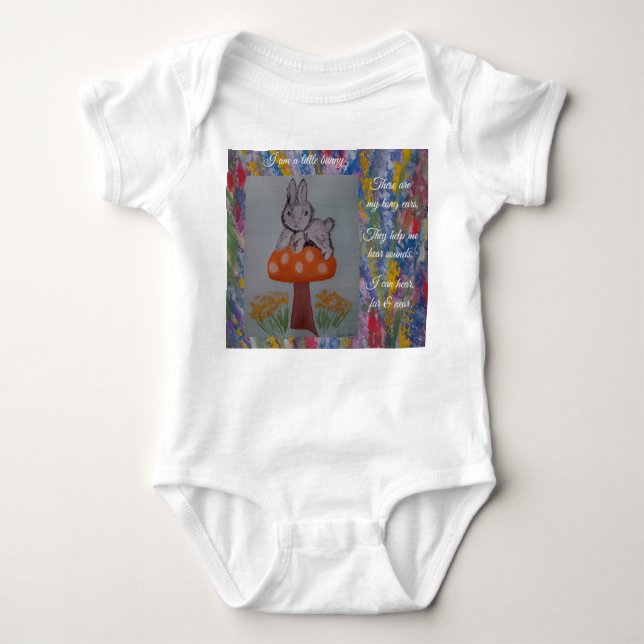 Body Para Bebé Soy un pequeño conejito (Anverso)