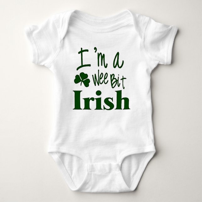 Body Para Bebé Soy un poco irlandés, el Día de los Padres (Anverso)
