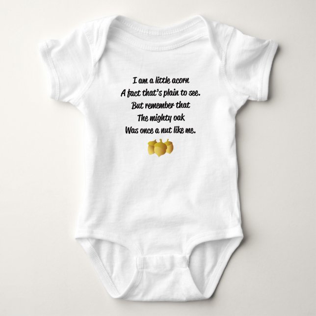 Body Para Bebé "Soy un poema de bellota" (Anverso)