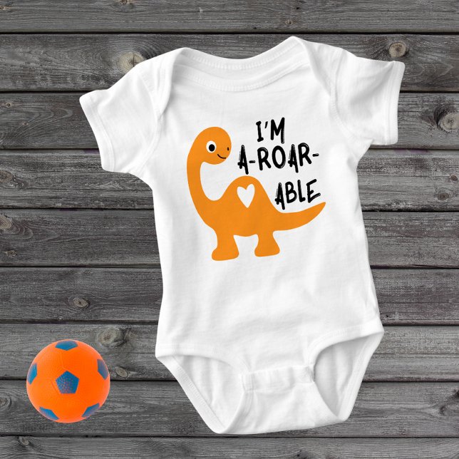 Body Para Bebé Soy un traje de bebé de dinosaurios a-roar (Subido por el creador)