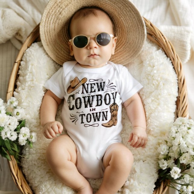 Body Para Bebé Soy un vaquero nuevo en la ciudad (Subido por el creador)