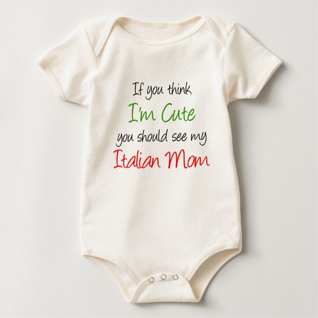 Body Para Bebé Soy una dulce mamá italiana (Anverso)