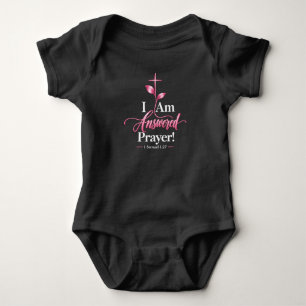 Body Para Bebé Soy una oración respondida   Bodysuit cristiano pa