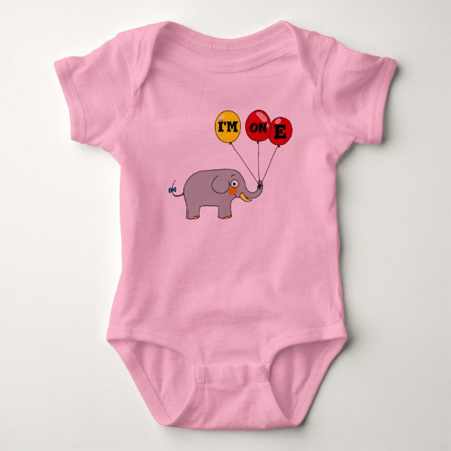 Body Para Bebé Soy uno (elefante bebé) (Anverso)