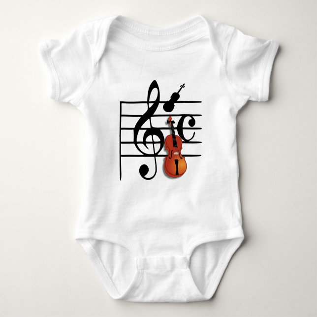 Body Para Bebé Soy violín. (Anverso)