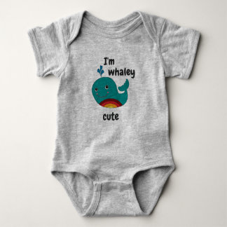 Body Para Bebé Soy Whaley Cute - Gray