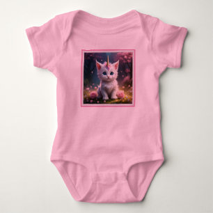 Body Para Bebé "Sparkle Paws: El encantador Gatito Unicornio"