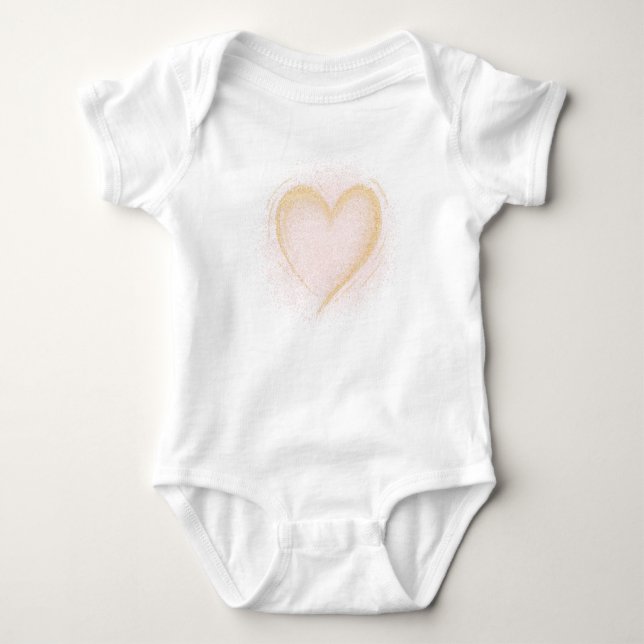 Body Para Bebé Sparkly Heart Baby Bodysuit (Anverso)