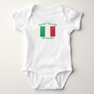 Body Para Bebé Speedy Pros No Estoy Gritando Soy Italiano Italia 