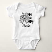 Spider y Web First Halloween Baby Bodysuit