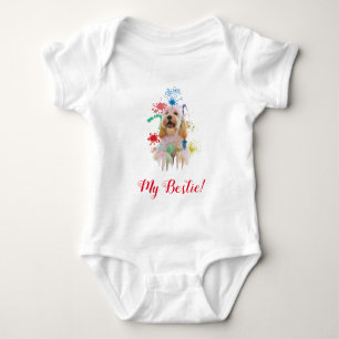 Body Para Bebé Splash Art Cute Cockapoo Perro Baby Bodysuit