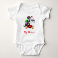 Splash Art Cute Shih Tzu Perro Baby Bodysuit