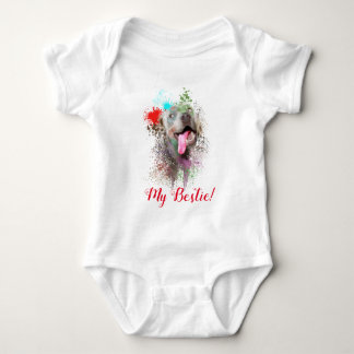 Body Para Bebé Splash Art Cute Weimaraner Dog Baby Bodysuit