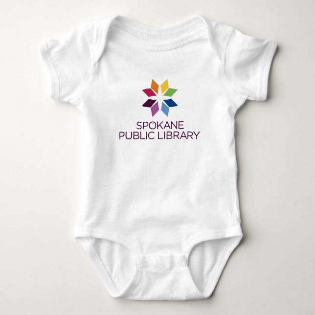 Body Para Bebé Spokane Public Library Baby Bodysuit (Anverso)