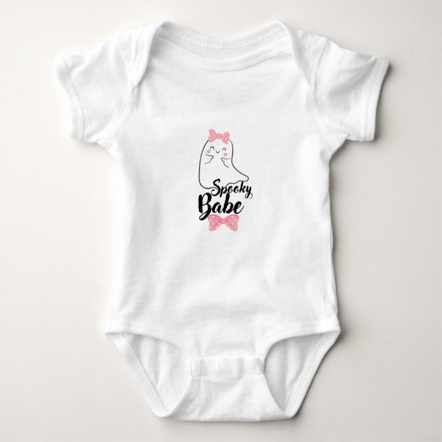 Body Para Bebé Spooky Babe Ghost Bodysuit (Anverso)