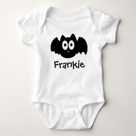 Body Para Bebé Spooky Black Bat Halloween Nombre personalizado