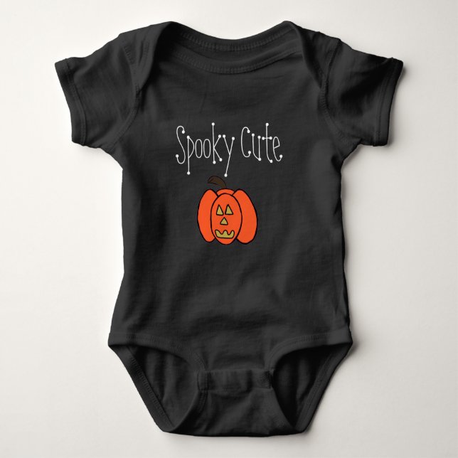 Body Para Bebé Spooky Cute Halloween Jack o Lantern (Anverso)