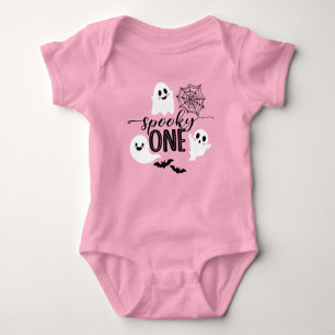 Body Para Bebé Spooky One Pink Halloween Ghost