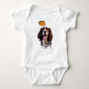 Body Para Bebé Springer Spaniel Alegre en Acuarela
