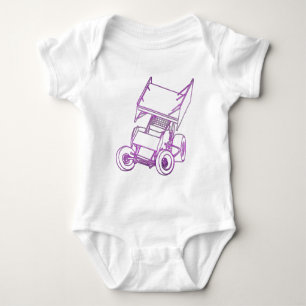 Body Para Bebé Sprint púrpura sesgado