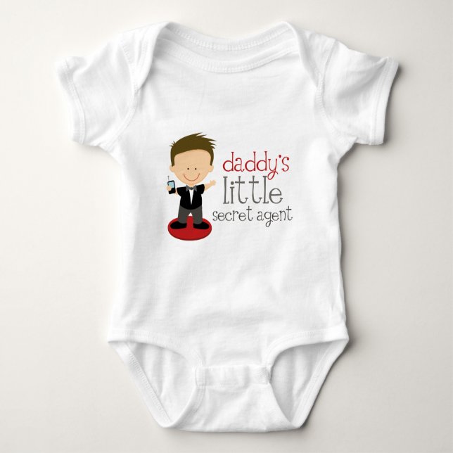 Body Para Bebé Spy Daddys Little Secret Agent (Anverso)