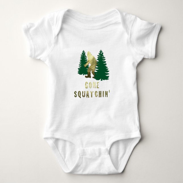 Body Para Bebé Squatchin de la marcha (Anverso)