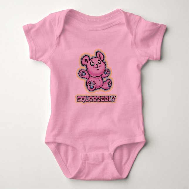 Body Para Bebé Squeeze Me Teddy Bear Personalizado (Anverso)