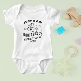Body Para Bebé Squirrel Love Squirrelrelly Black Art Name
