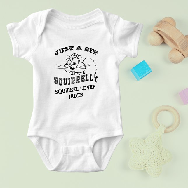 Body Para Bebé Squirrel Love Squirrelrelly Black Art Name (Squirrel Love Squirrelly Black Art Name White Baby Bodysuit)