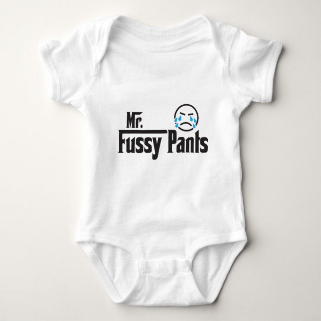 Body Para Bebé Sr. Fussy Pants (Anverso)