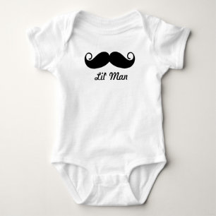 Body Para Bebé Sr. Mustache Hipster Pattern