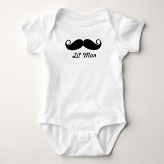 Body Para Bebé Sr. Mustache Hipster Pattern