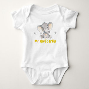 Body Para Bebé Sr. Onederful Primera Fiesta de Cumpleaños 1er Niñ