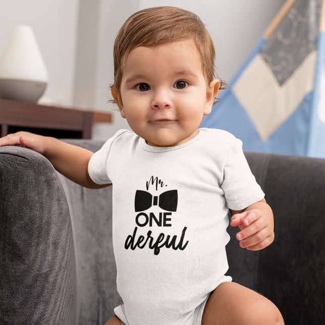 Body Para Bebé Sr. ONEmaravilloso primer cumpleaños (Subido por el creador)