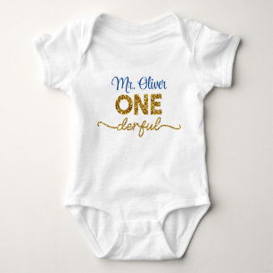 Body Para Bebé Sra. Onemaravilloso ropa de primer cumpleaños 1Beb