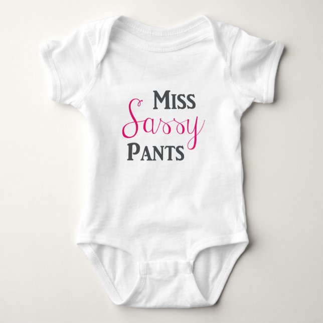 Body Para Bebé Srta. Sassy Pants (Anverso)