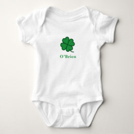 Body Para Bebé St. Patrick's Day | Custom Name Clover Design