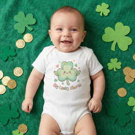 Body Para Bebé St. Patrick's Day Cute "My Lucky Charm" Clover
