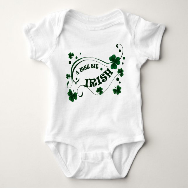 Body Para Bebé St. Patricks Day Shamrock Wee Bit Infantes Irlande (Anverso)