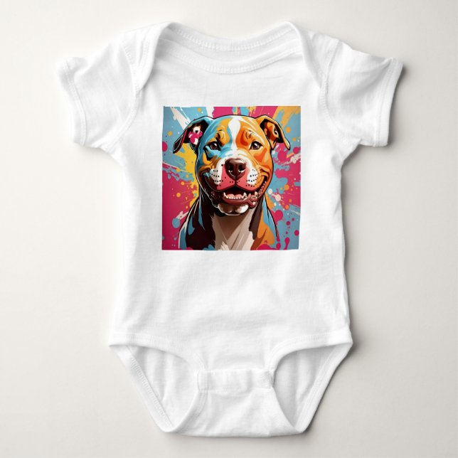 Body Para Bebé Staffordshire Birthday Fun (Anverso)