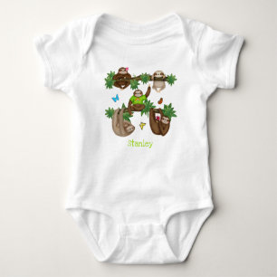 Body Para Bebé Stanley Sloth traje de bebé verde personalizado